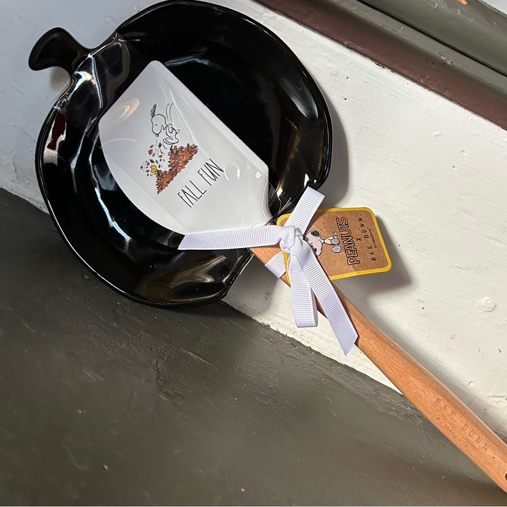 Rae Dunn FALL FUN Spatula & Pumpkin Spoon Rest